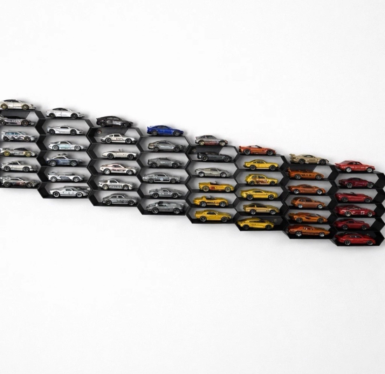Premium Wandregal für Hot Wheels 1:64 – Display für 10 Autos