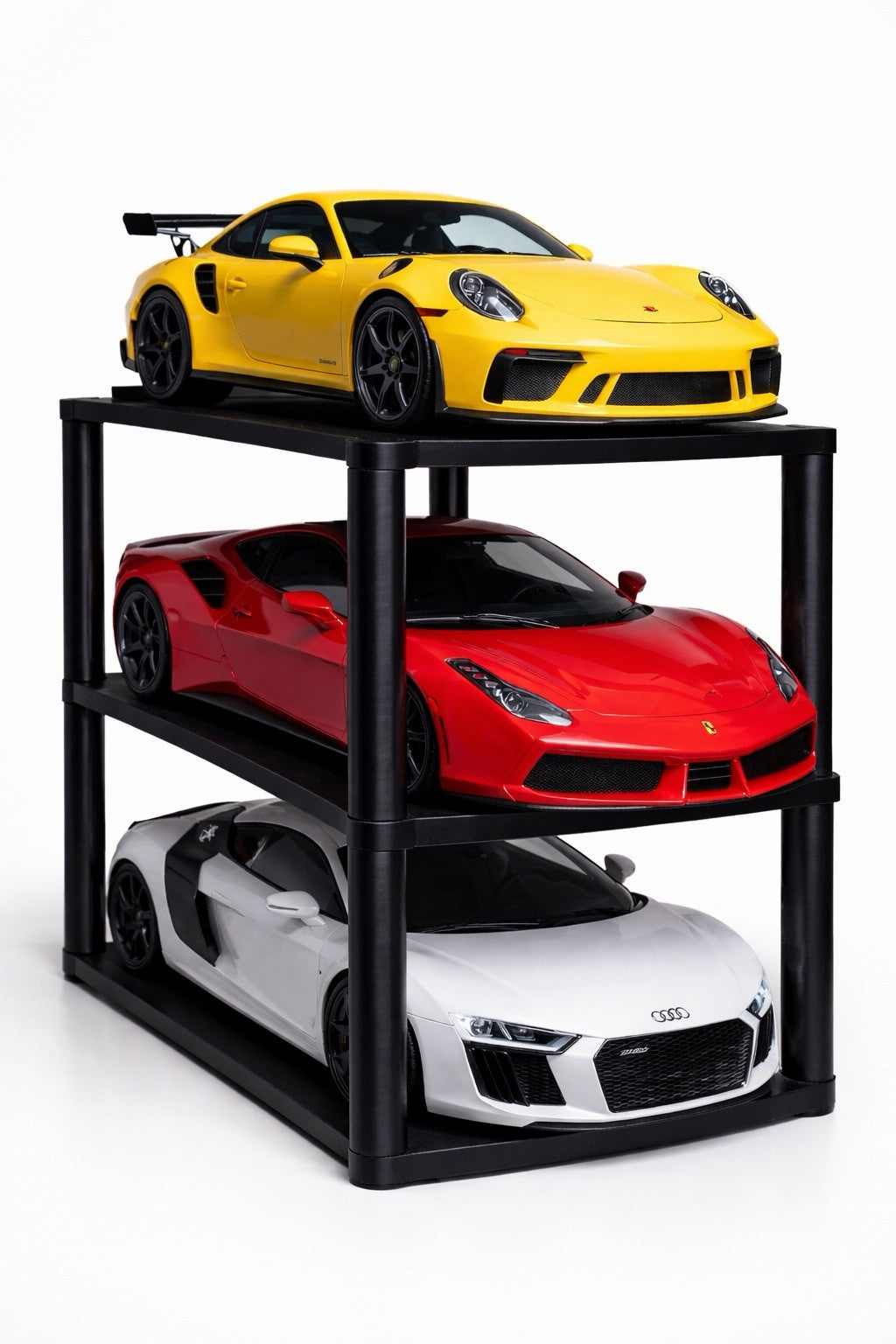 Modellauto Ständer 1:18 für 3 Autos – Display Regal Präsentationsständer