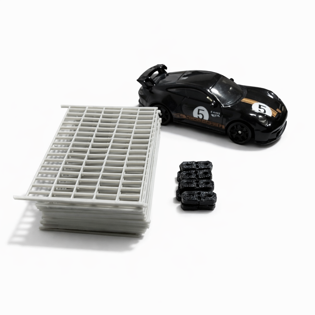 20x Bauzaun für Hot Wheels 1:64 – Diorama, Rennstrecke, Modellbau Zaun 1:87
