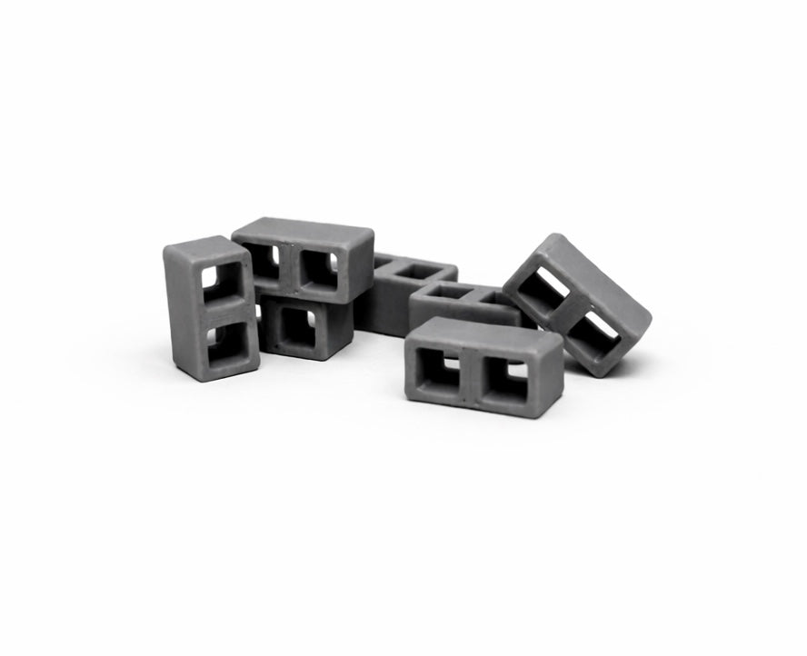 50x Mini Betonblöcke 1:35 Diorama Baustelle Ziegel Steine Modellbau Zubehör