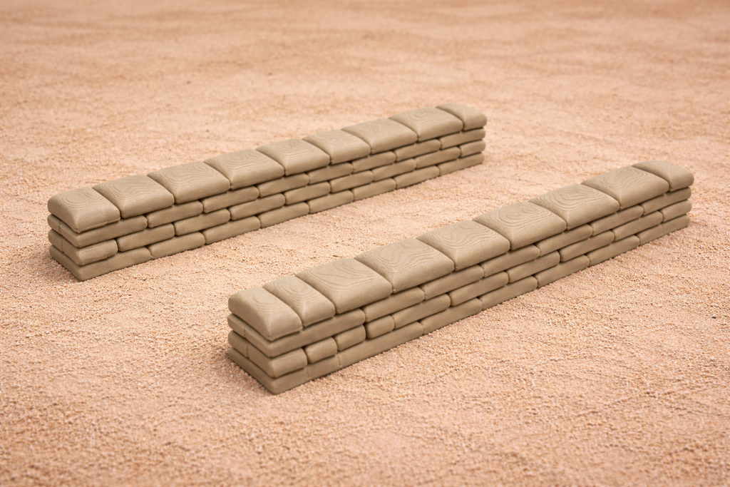 4x Sandsäcke Diorama 1:35 – 3D Druck – Militär Modellbau Zubehör – Stellung
