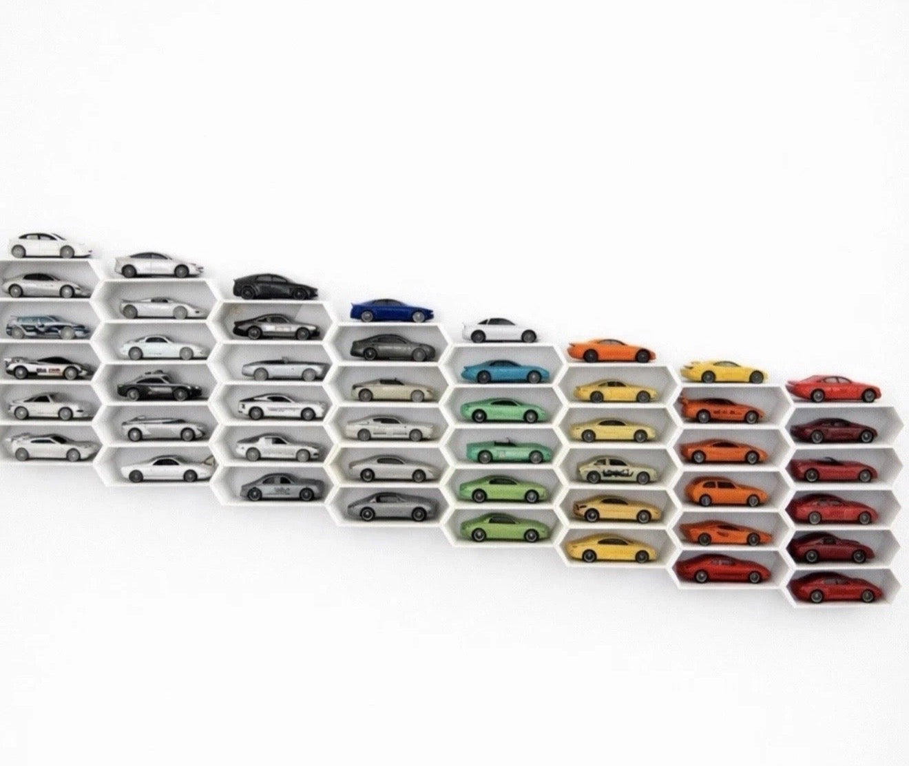 Premium Wandregal für Hot Wheels 1:64 – Display für 10 Autos