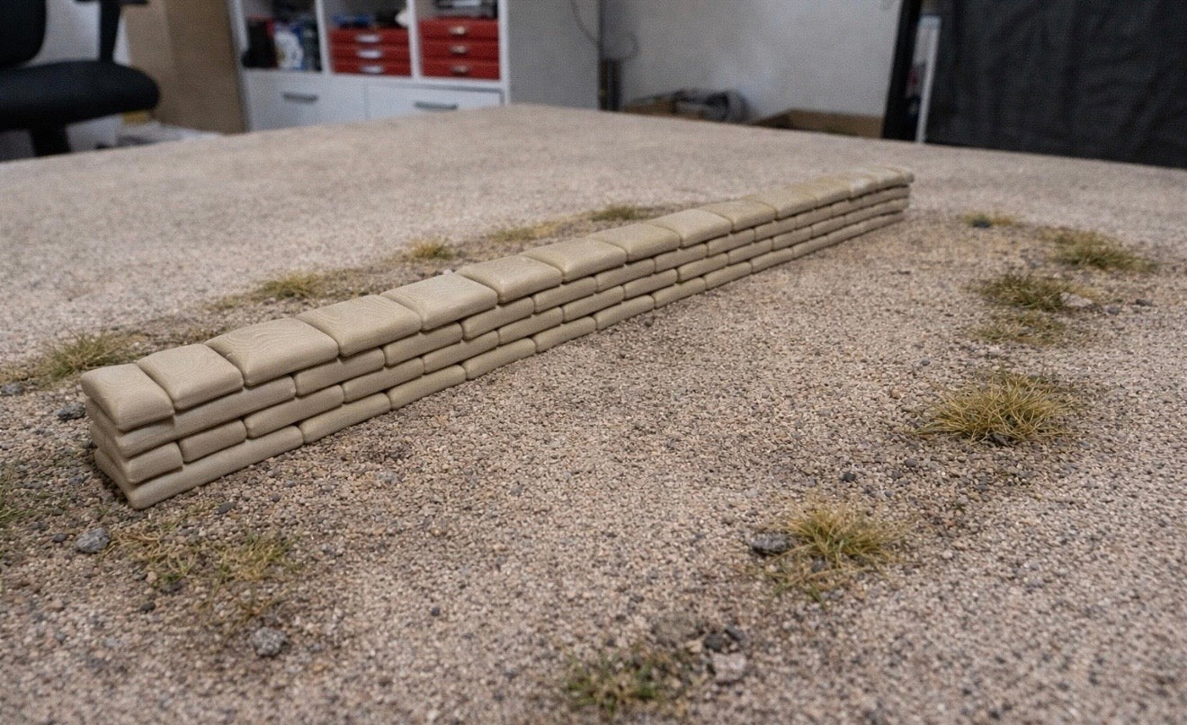 4x Sandsäcke Diorama 1:35 – 3D Druck – Militär Modellbau Zubehör – Stellung