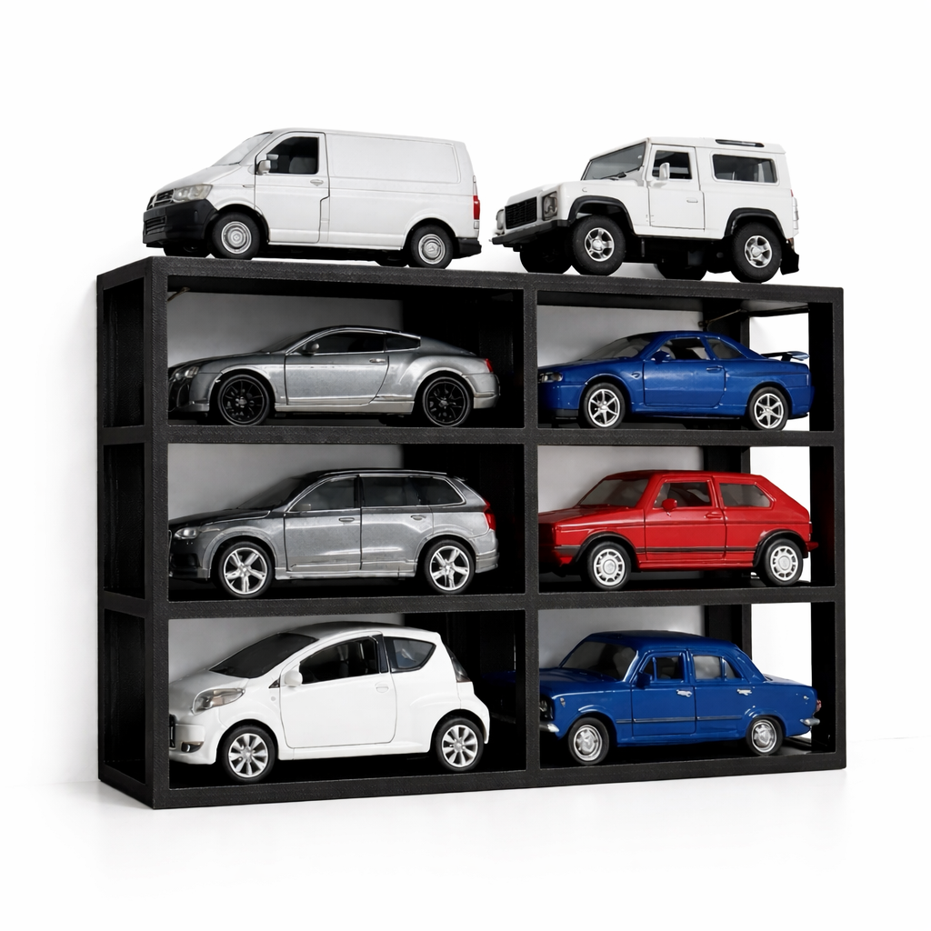 Standregal für Modellautos 1:46 – Display für 8 Fahrzeuge – Sammler Präsentation