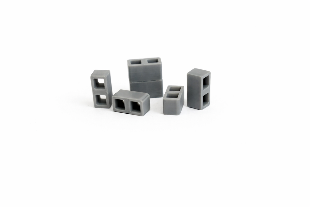 200x Mini Betonblöcke 1:35 Diorama Baustelle Set Grau + 5x Europaletten