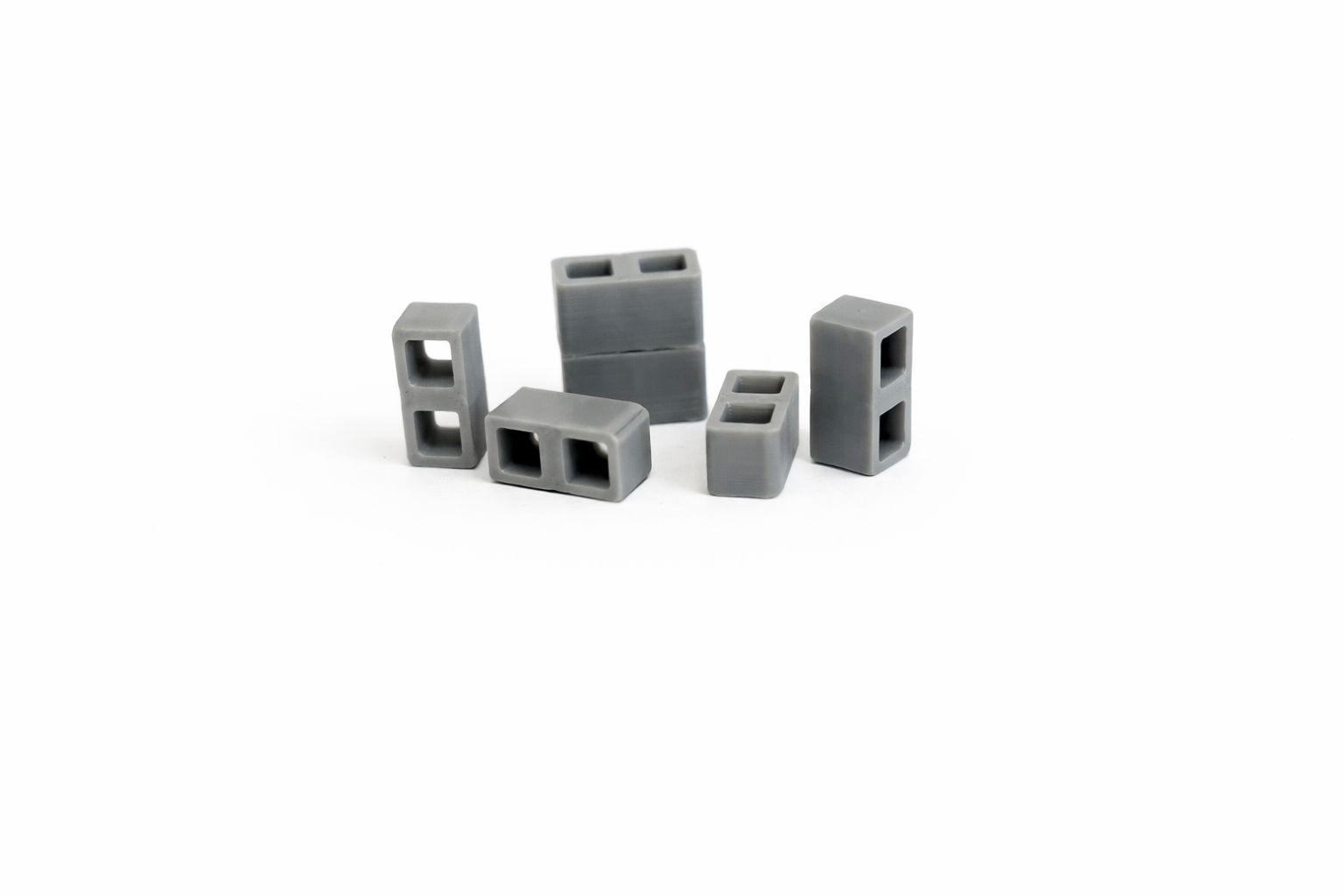 200x Mini Betonblöcke 1:35 Diorama Baustelle Set Grau + 5x Europaletten