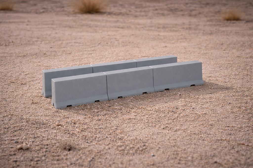 15 Stück Beton Sperre 1:35 – Straßensperre / Schutzbarriere – Diorama Zubehör