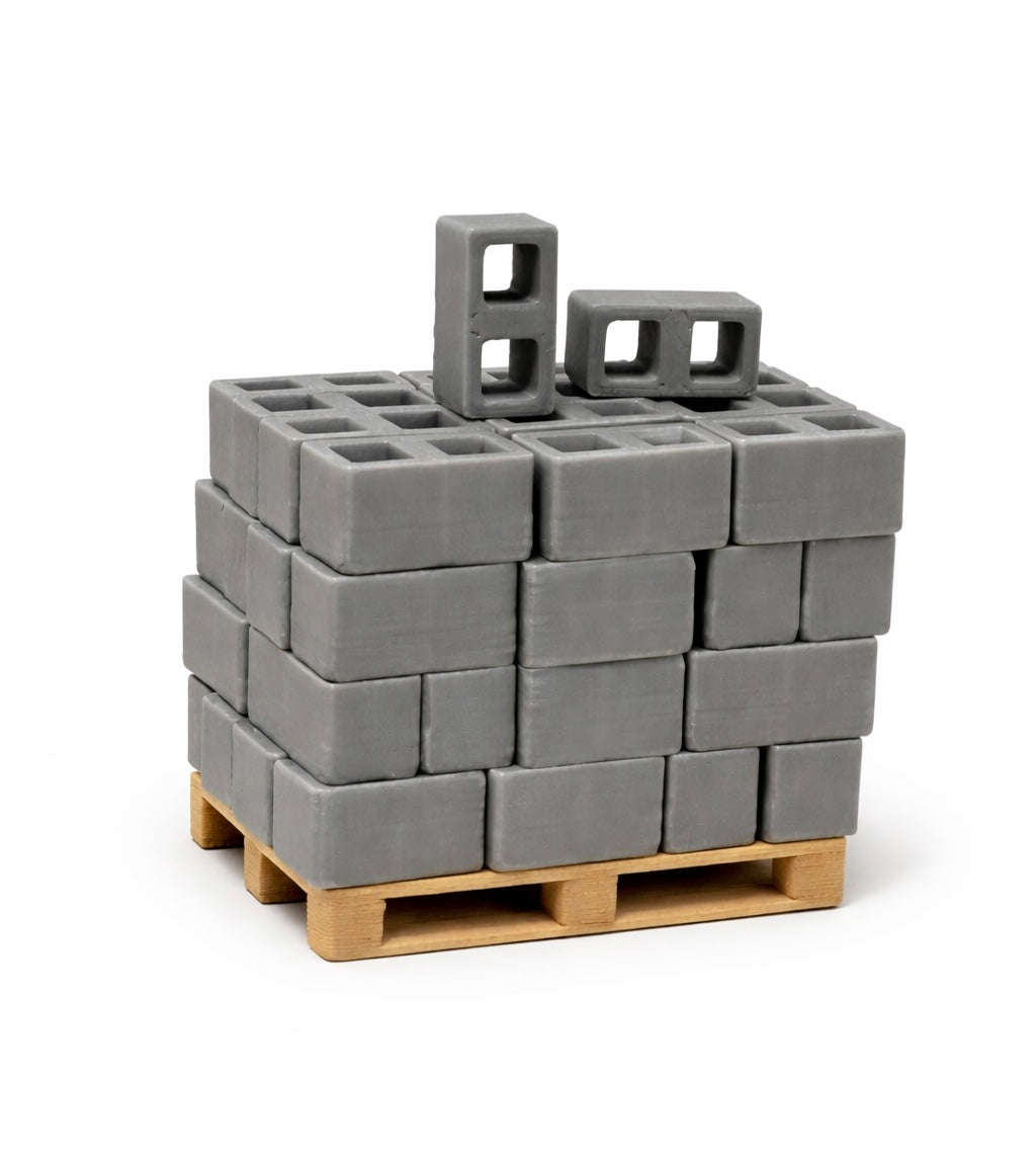 50x Mini Betonblöcke 1:35 Diorama Baustelle Ziegel Steine Modellbau Zubehör