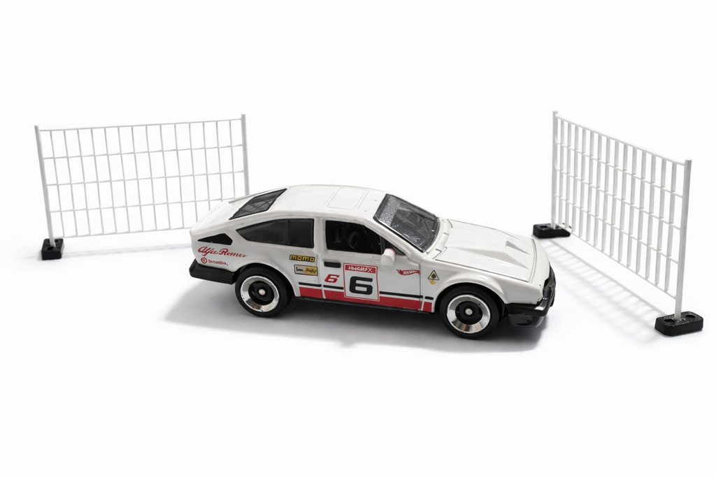 20x Bauzaun für Hot Wheels 1:64 – Diorama, Rennstrecke, Modellbau Zaun 1:87