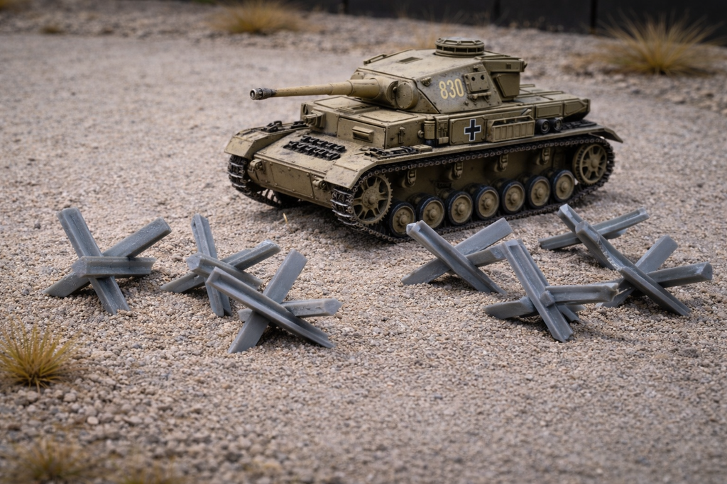 15x Tschechenigel 1:35 Panzerhindernis WW2 Diorama Zubehör Modellbau Set