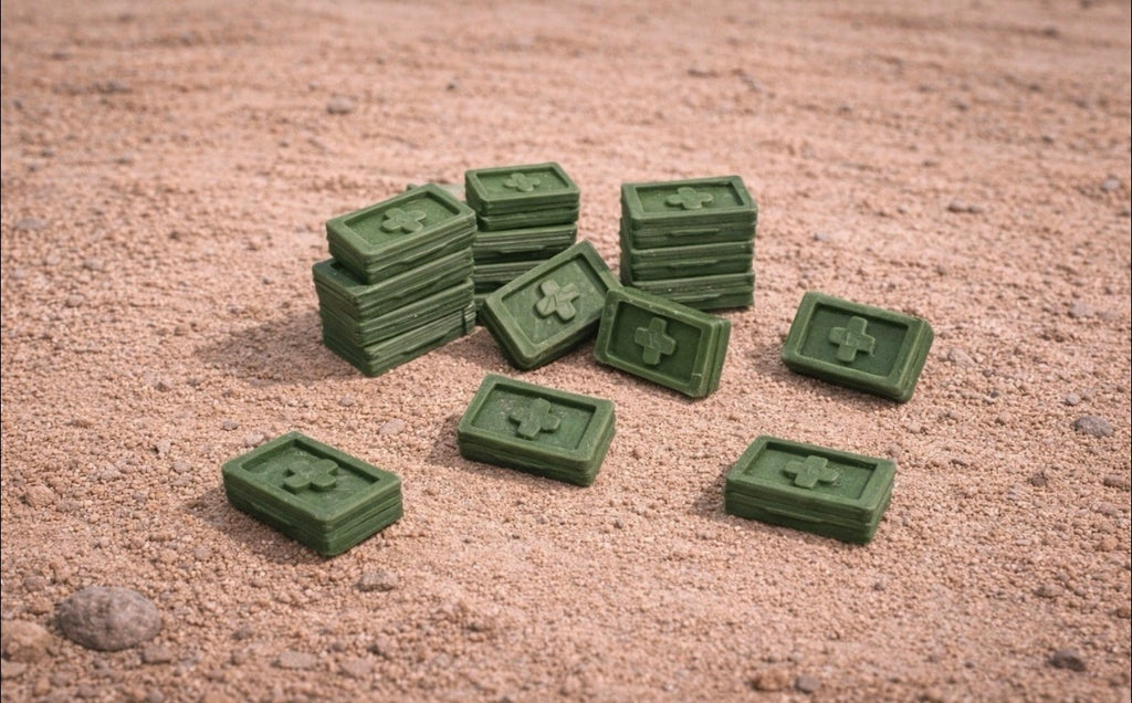 20x Militär Verbandskästen 1:35 – Diorama Zubehör – realistisch