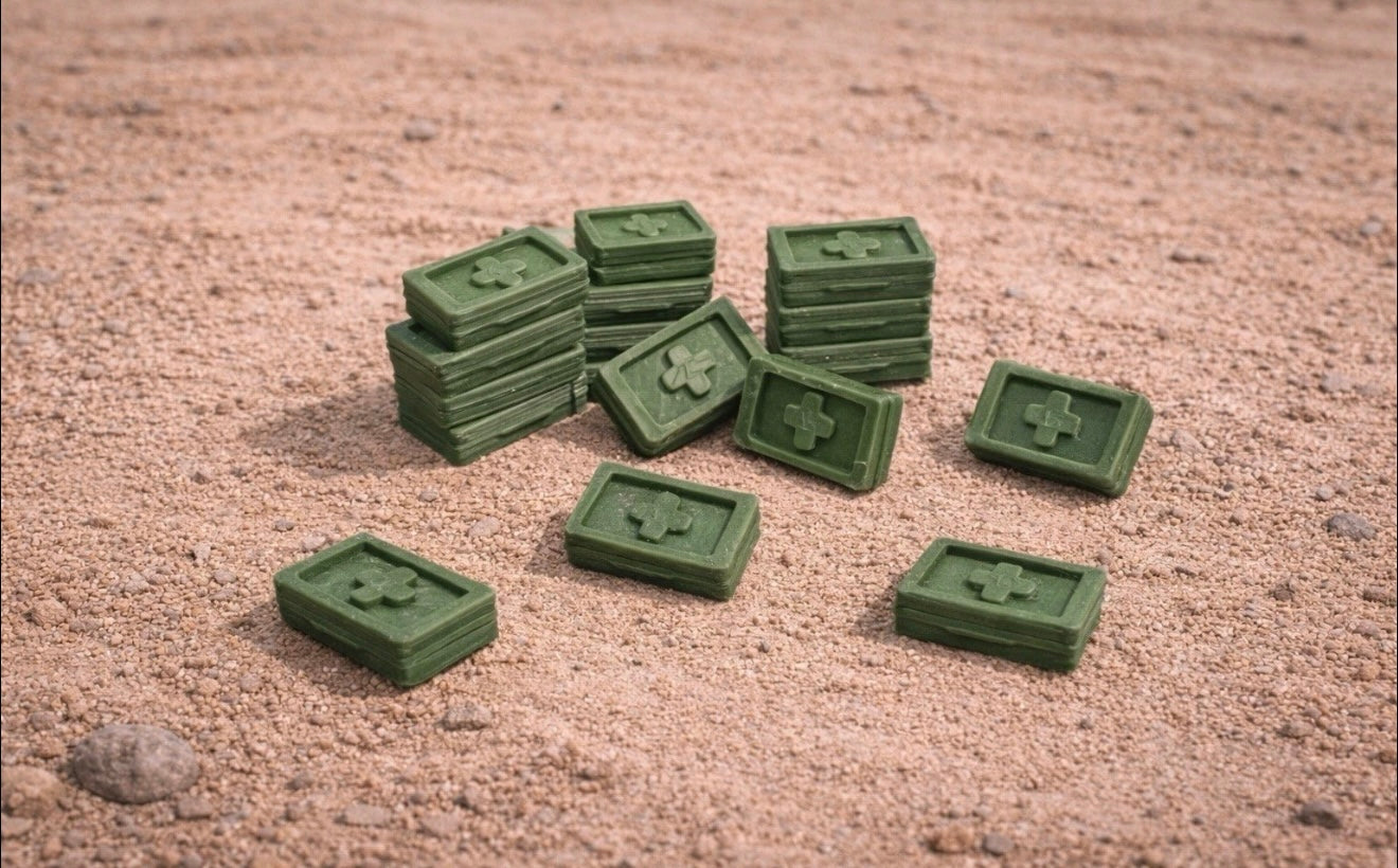 20x Militär Verbandskästen 1:35 – Diorama Zubehör – realistisch