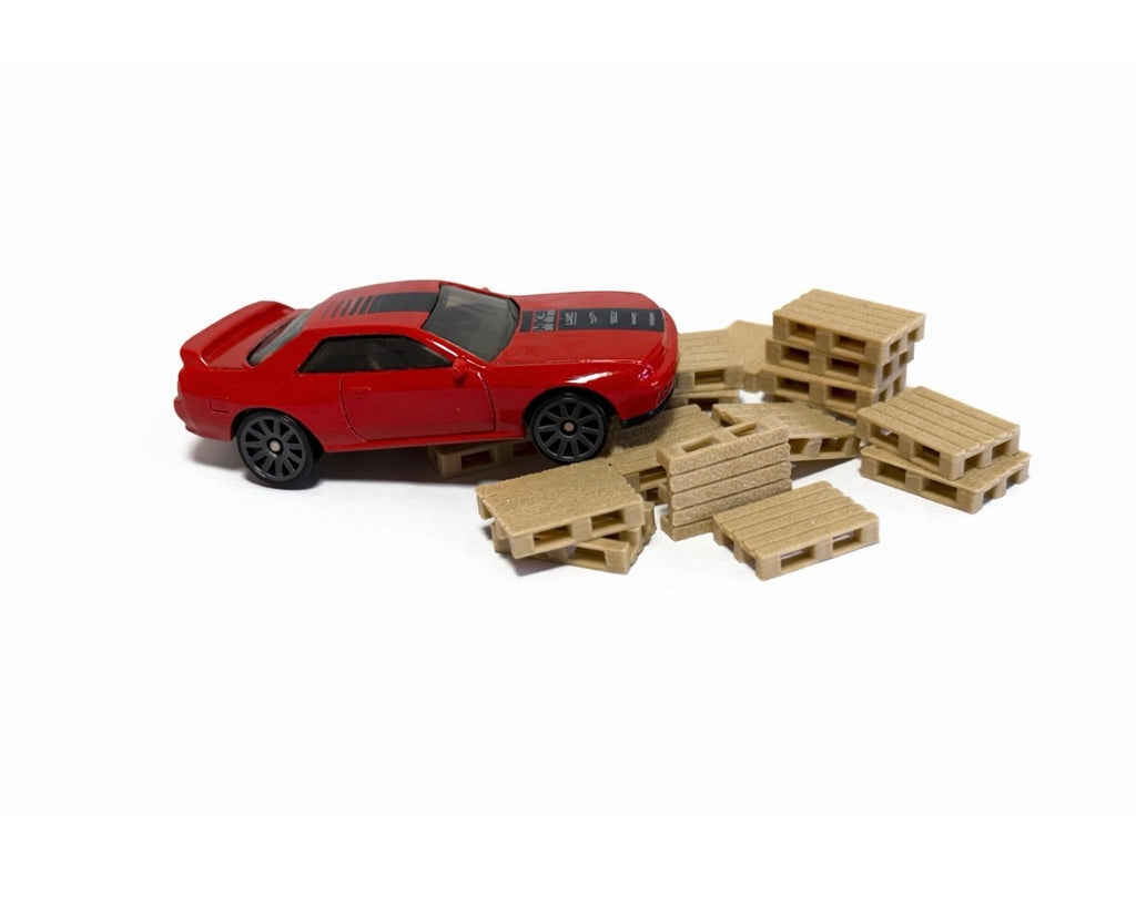 30x Mini-Paletten 1:64 für Hot Wheels – Diorama Zubehör H0 1:87