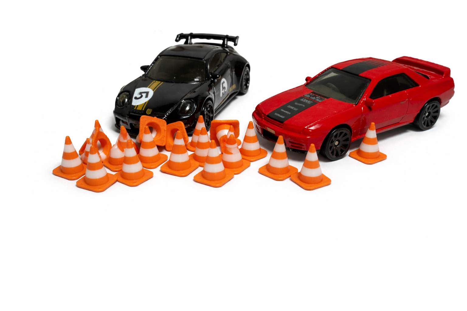 30x Verkehrskegel 1:64 für Hot Wheels – Diorama Zubehör Mini Baustelle Set