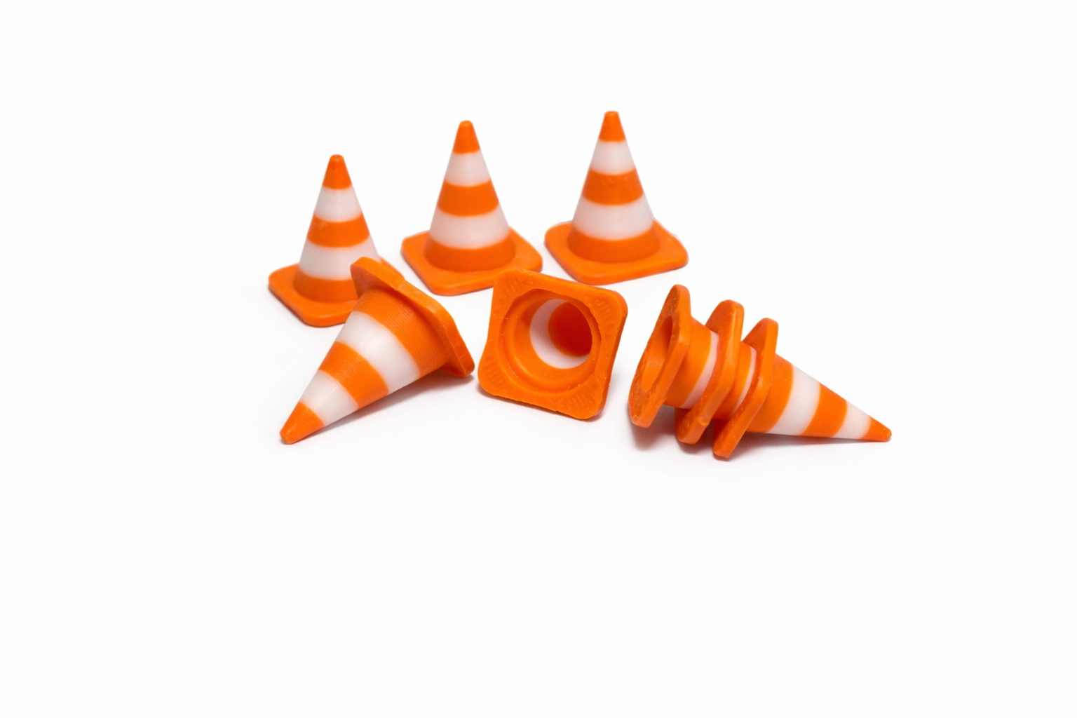 30x Verkehrskegel 1:64 für Hot Wheels – Diorama Zubehör Mini Baustelle Set