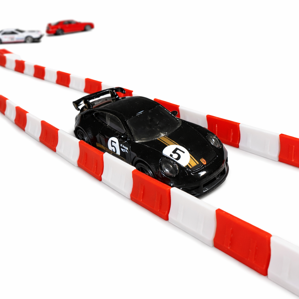 50x Absperrbarrieren Rot Weiß 1:64 1:87 Diorama für Hot Wheels Set