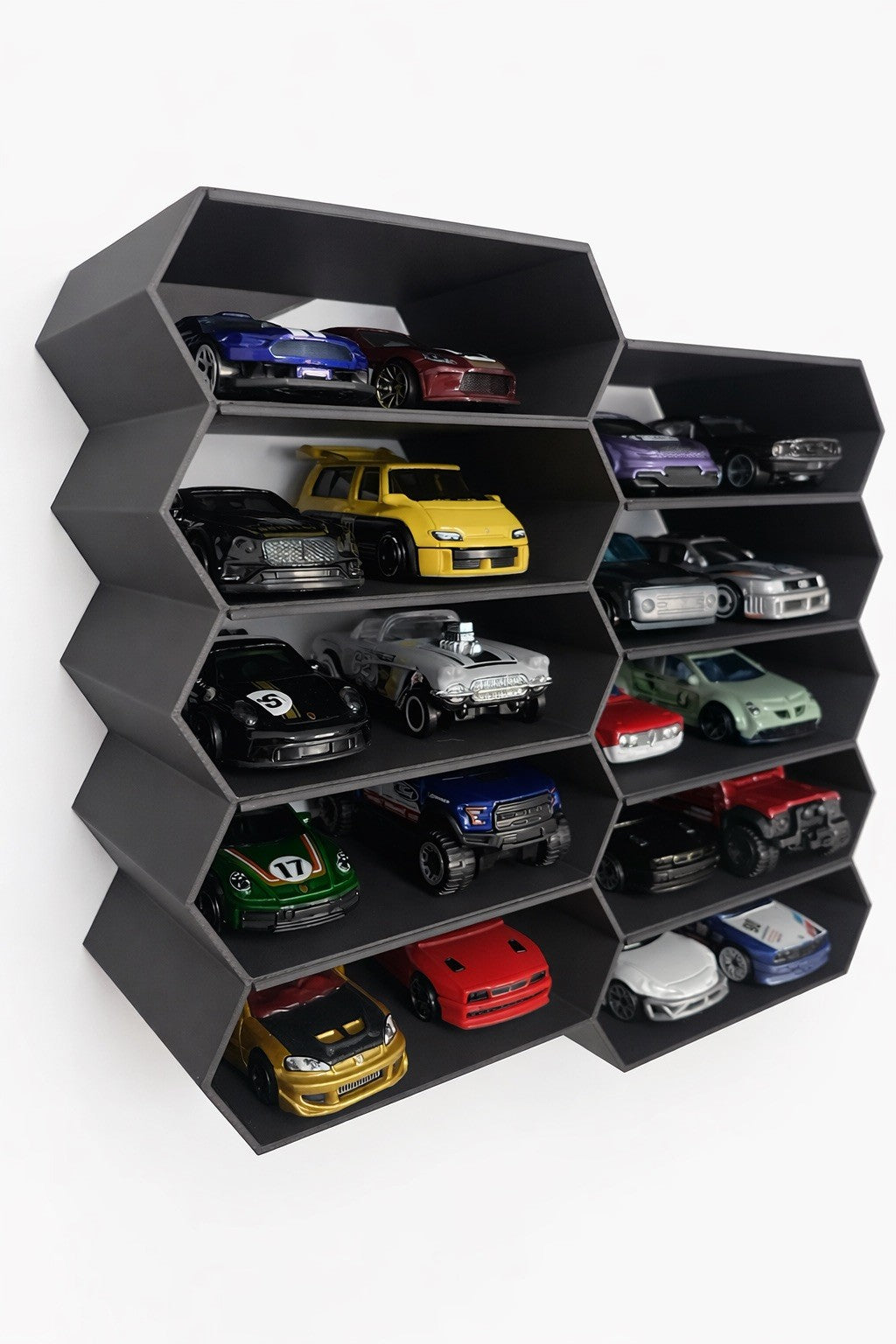 Großes Wanddisplay für 20 Hot Wheels 1:64 Modellauto Regal & Organizer Display
