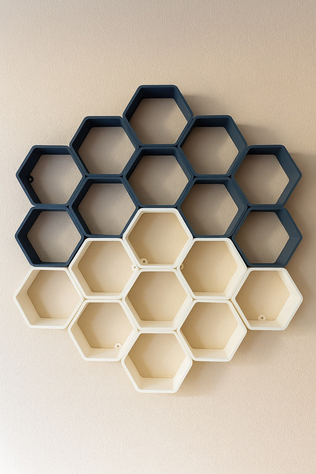 Hexagon 5-teiliges Wandregal – Modernes Wabenregal zur Dekoration