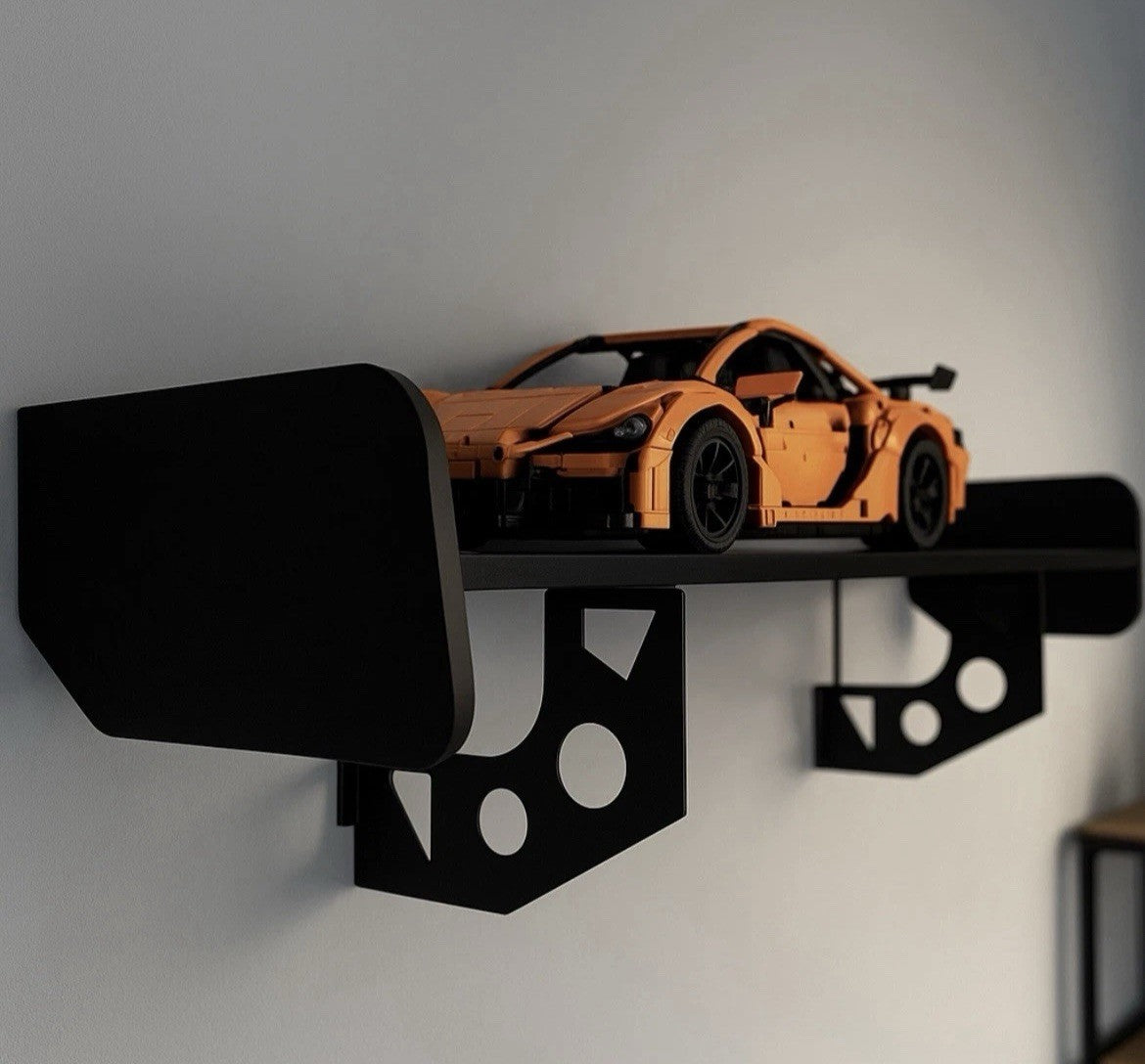 Motorsport Wall Shelf 80cm - Spoiler Design for Garage, Office or Living Room