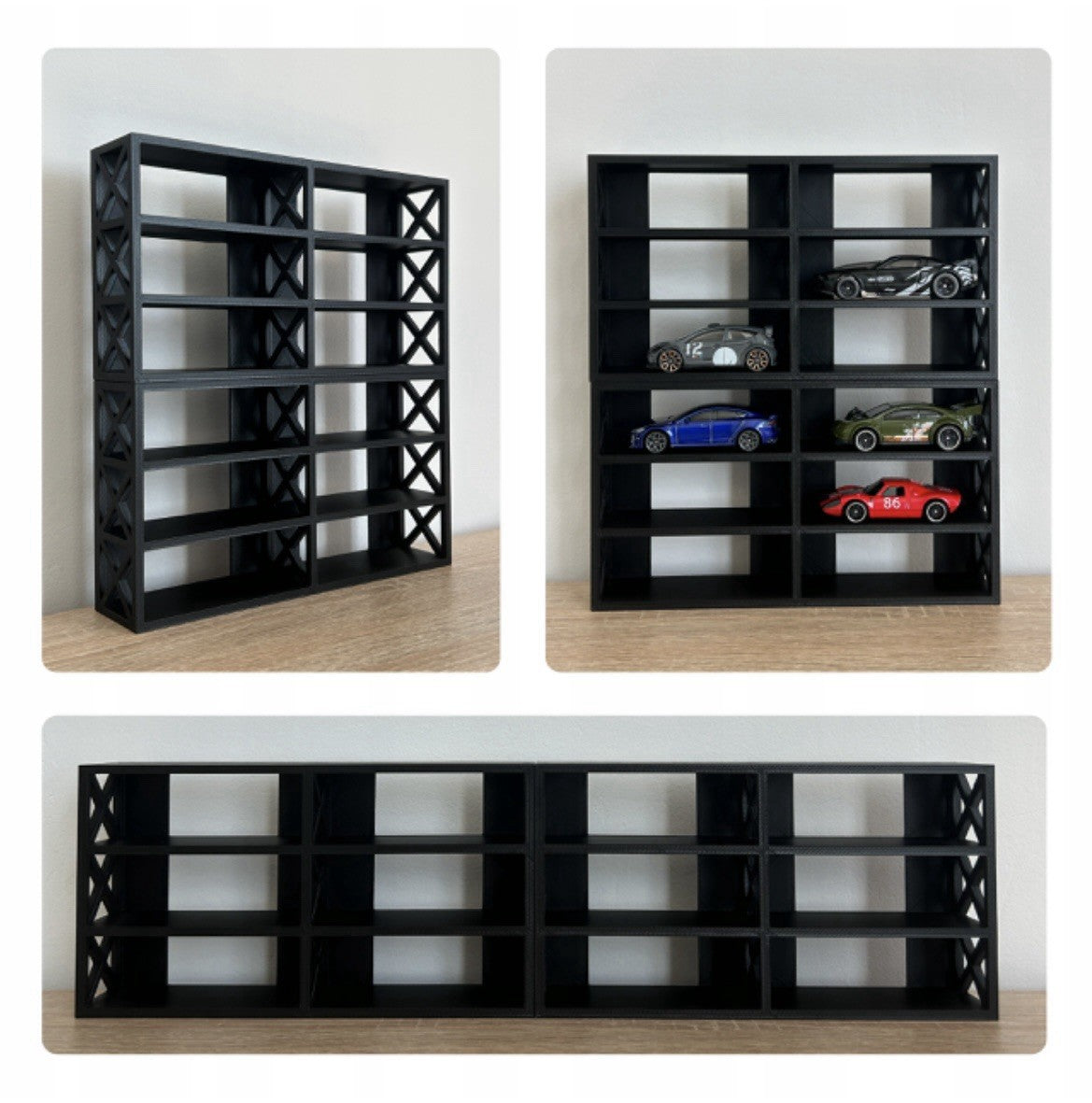 Hot Wheels 1:64 Regaldisplay für 6 Autos | Sammlerständer für Modellautos