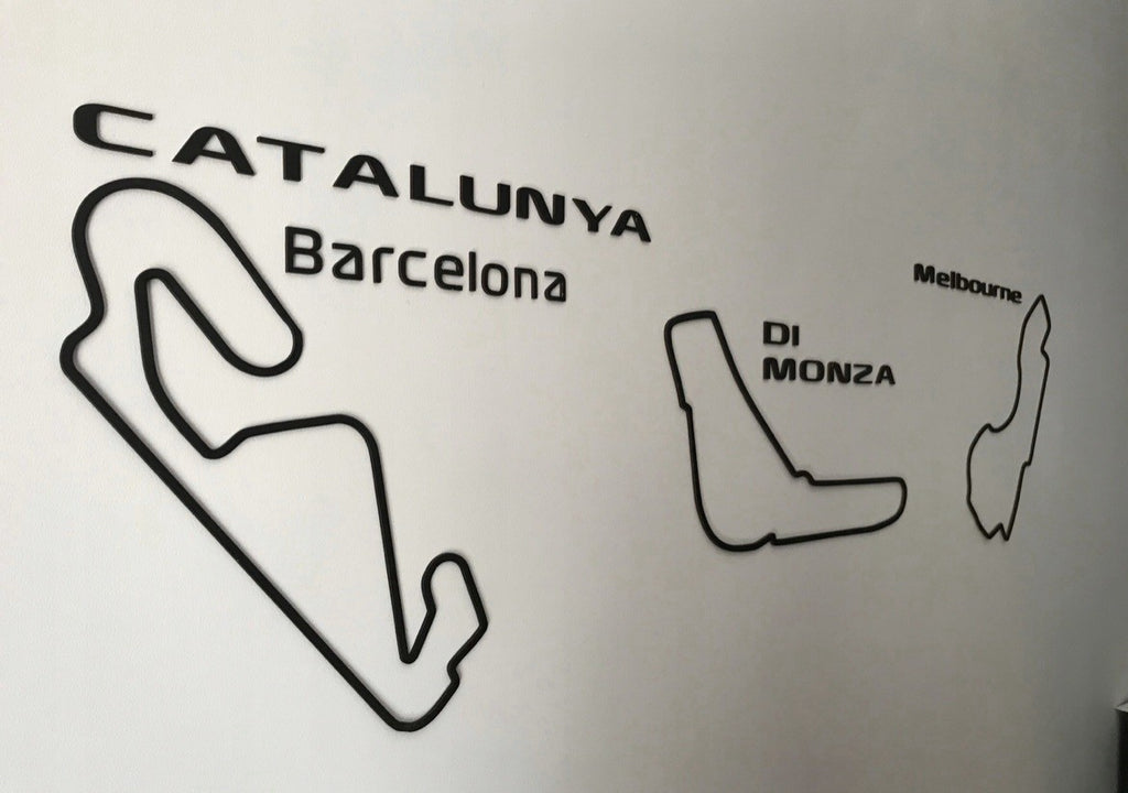 Formel-1 Rennstrecke – 3D-Druck Wanddekoration / Wall Art – 1 Strecke aus 12 auswählbar