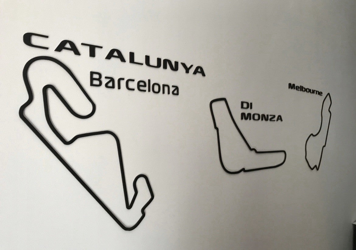 Formel-1 Rennstrecke – 3D-Druck Wanddekoration / Wall Art – 1 Strecke aus 12 auswählbar